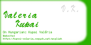 valeria kupai business card